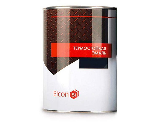 Эмаль термостойкая ELKON черная до 1000 С (0,8кг)