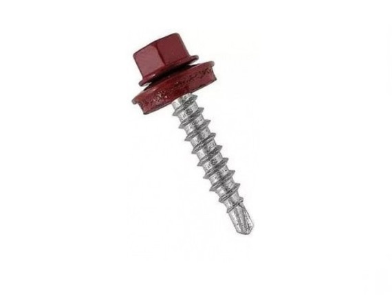 Саморезы кровельный  5,5х25 RAL 3005 (красное вино)