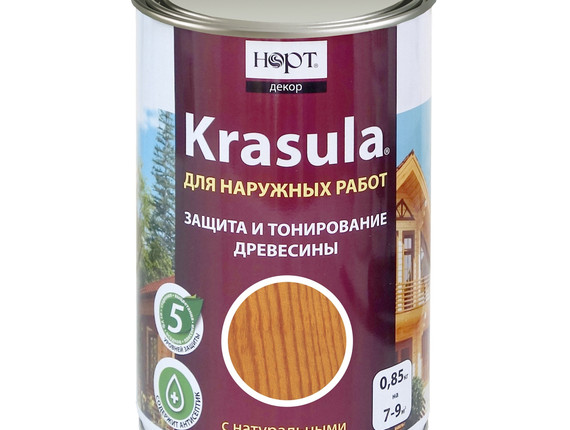Защитно-декоративный состав  KRASULA Калужница 0,95/0,85 кг  НОРТ (1/9) (10031)