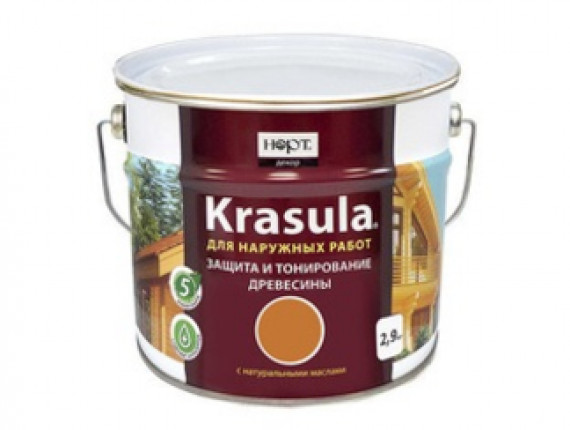 Защитно-декоративный состав  KRASULA Орех 2,9/3,3 кг  НОРТ (1/9)