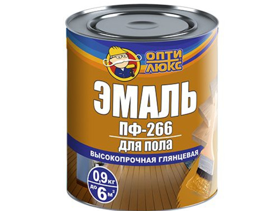 Эмаль для пола ПФ-266 красно-коричневая 0,8кг