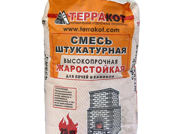 Штукатурка ТЕРРАКОТ жаростойкая высокопрочная (25кг)