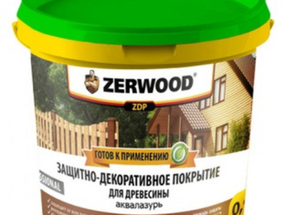Защитно-декоративное покрытие ZERWOOD ZDP аквалазурь КАЛУЖНИЦА 0,9 ведро